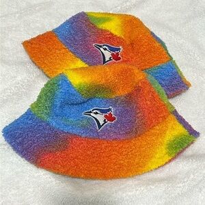 Set of 2 Toronto Blue Jays Rainbow Sherpa Bucket Hats
